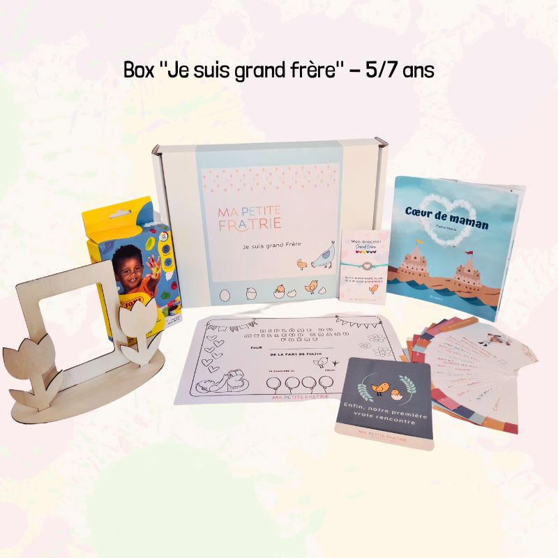 Box "Je suis grand frère/grande sœur" à offrir à la naissance du bébé – Image 3