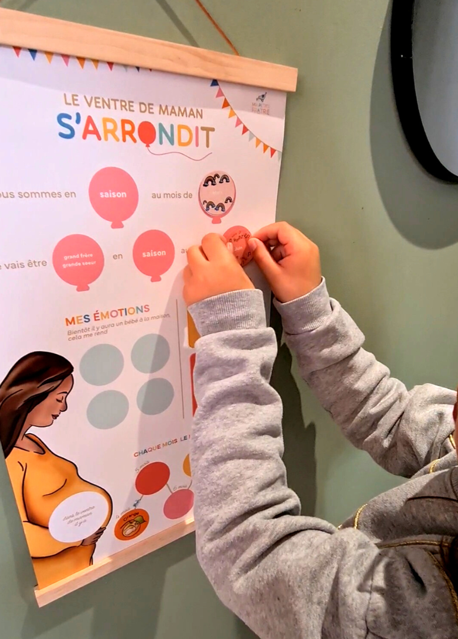 Tableau à autocollants « Le ventre de maman s’arrondit » – Image 6
